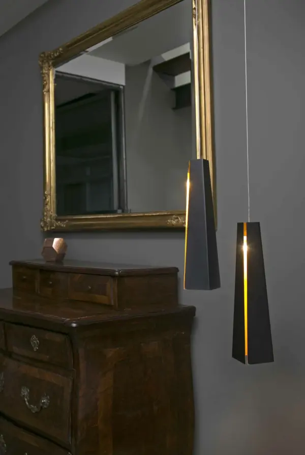 Faro Barcelona PLUMA Χρυσό-Μαύρο Κρεμαστό Φωτιστικό LED 6W 3000K- 64172