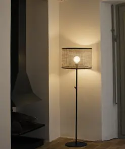 Faro Barcelona MAMBO BLACK Φωτιστικό Δαπέδου, Μαύρου Ραττάν Χρώματος- 64313-49