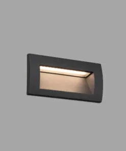 Faro Barcelona SEDNA RCT Χωνευτό Φωτιστικό Τοίχου, Αδιάβροχο, Σκούρου Γκρι Χρώματος, LED 3W 3000K, IP65 – 70147