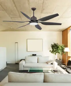 Faro Barcelona TILOS XL Ανεμιστήρας Οροφής, με Φως, Με Τηλεχειριστήριο, Σκούρου Καφέ Χρώματος- 33466A