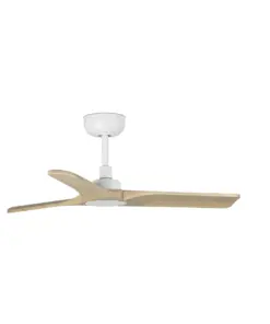 Faro Barcelona HEYWOOD S Ανεμιστήρας Οροφής με Τηλεχειριστήριο Λευκός με Ξύλο – 33805