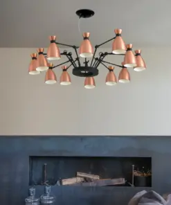 Faro Barcelona RETRO Κρεμαστό Πολύφωτο Ροζ Χρυσού Χρώματος E14 – 20047