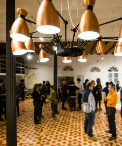 Faro Barcelona RETRO Κρεμαστό Πολύφωτο Ροζ Χρυσού Χρώματος E14 – 20047