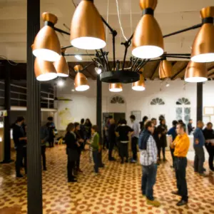 Faro Barcelona RETRO Κρεμαστό Πολύφωτο Ροζ Χρυσού Χρώματος E14 – 20047