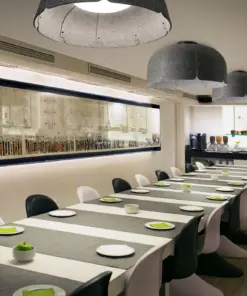 Faro Barcelona MUTE Dark Κρεμαστό Φωτιστικό Γκρι Χρώματος Με Λειτουργία Ηχομόνωσης, Step Dimmable LED 3000K – 20101