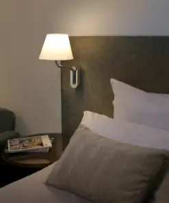 Faro Barcelona ETERNA Επιτοίχιο Φωτιστικό Χρωμίου Μπεζ Χρώματος – 24005-11