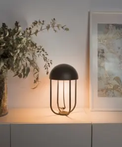 Faro Barcelona JELLYFISH Επιτραπέζιο Φωτιστικό, Μαύρου Χρυσού Χρώματος, LED 6W 3000K – 24522