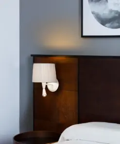 Faro Barcelona SAMBA Επιτοίχιο Φωτιστικό Λευκού Χρώματος Ε27 με Φως Ανάγνωσης LED 3W 3000K- 64308-35