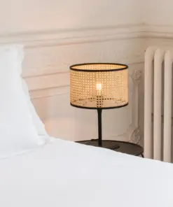 Faro Barcelona MAMBO Επιτραπέζιο Φωτιστικό Μαύρου-Ρατταν Χρώματος xE27- 64311