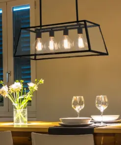 Faro Barcelona ROSE Κρεμαστό Φωτιστικό, Ρυθμιζόμενου Ύψους, Μαύρου Χρώματος 4XE27 60W- 65081