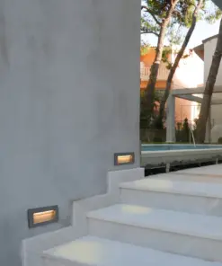 Faro Barcelona SEDNA RCT Χωνευτό Φωτιστικό Τοίχου, Αδιάβροχο, Σκούρου Γκρι Χρώματος, LED 3W 3000K, IP65 – 70147