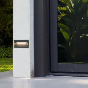 Faro Barcelona PATH Επιτοίχιο Φωτιστικό, Εξωτερικού Χώρου, IP44, Σκούρου Γκρι Χρώματος, SMD LED 9W 3000K – 70508