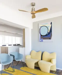 Faro Barcelona MINI LANTAU S Ανεμιστήρας Οροφής Ξύλινου Χρώματος με Τηλεχειριστήριο – 33509DC