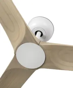 Faro Barcelona HEYWOOD S Ανεμιστήρας Οροφής με Τηλεχειριστήριο Λευκός με Ξύλο – 33805