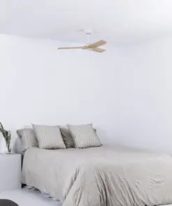 Faro Barcelona HEYWOOD S Ανεμιστήρας Οροφής με Τηλεχειριστήριο Λευκός με Ξύλο – 33805