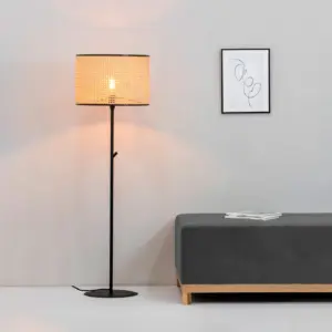 Faro Barcelona MAMBO BLACK Φωτιστικό Δαπέδου, Μαύρου Ραττάν Χρώματος- 64313-49