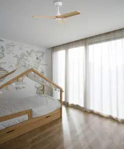 Faro Barcelona HEYWOOD S Ανεμιστήρας Οροφής με Τηλεχειριστήριο Λευκός με Ξύλο – 33805