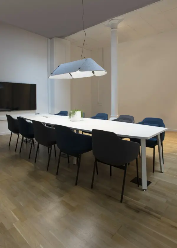 Faro Barcelona FONOVIA 1560 Κρεμαστό Υβριδικό-Αρθρωτό Φωτιστικό Γκρι Χρώματος με Λειτουργία Ηχομόνωσης LED 25W 4000K – 20109