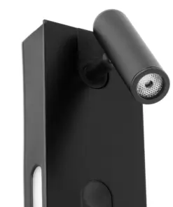 Faro Barcelona MAGOS Επιτοίχιο Φωτιστικό, Μαύρου Χρώματος,Θέση Επαγωγικής Φόρτισης, Με Αναγνώστη, Step Dimmable LED 14W 2700K – 20330