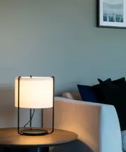 Faro Barcelona DRUM Επιτραπέζιο Φωτιστικό, Μαύρου-Μπεζ Χρώματος- 24020-31