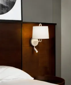 Faro Barcelona MONTREAL Επιτοίχιο Φωτιστικό Λευκού Χρώματος , με LED Αναγνώστη – 24032-01