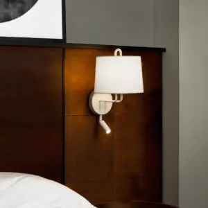 Faro Barcelona MONTREAL Επιτοίχιο Φωτιστικό Λευκού Χρώματος , με LED Αναγνώστη – 24032-01