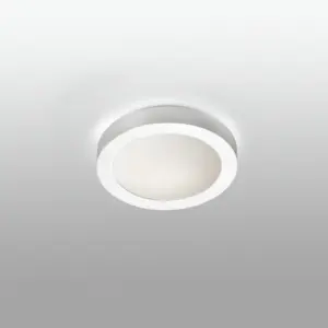 Faro Barcelona LOGOS-1 Φωτιστικό Οροφής/Τοίχου Νίκελ Σατινέ 1XE27 IP44 FARO – 62980