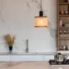 Faro Barcelona MAMBO Κρεμαστό Φωτιστικό Μαύρου-Ρατταν Χρώματος 68604-47