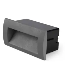 Faro Barcelona SEDNA RCT Χωνευτό Φωτιστικό Τοίχου, Αδιάβροχο, Σκούρου Γκρι Χρώματος, LED 3W 3000K, IP65 – 70147