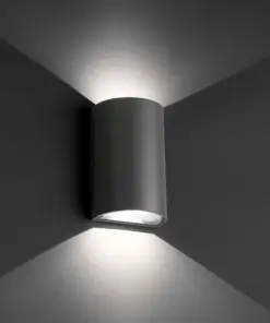 Faro Barcelona LACE Επιτοίχιο Φωτιστικό, Εξωτερικού Χώρου, Σκούρου Γκρι Χρώματος, 2 LED 3W 4000K- 70811