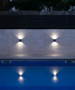 Faro Barcelona LING, Επιτοίχιο Φωτιστικό, Γκρι Χρώματος, IP54, 2 LED 6W 4000K – 70812