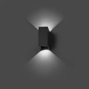 Faro Barcelona BLIND Επιτοίχιο Φωτιστικό Εξωτερικού Χώρου ,IP65, Σκούρου Γκρι Χρώματος, LED 3000K- 70634
