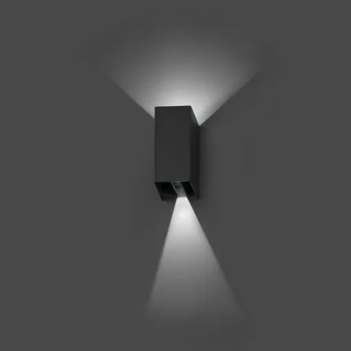 Faro Barcelona BLIND Επιτοίχιο Φωτιστικό Εξωτερικού Χώρου ,IP65, Σκούρου Γκρι Χρώματος, LED 3000K- 70634