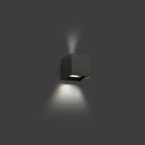 Faro Barcelona OLAN Επιτοίχιο Φωτιστικό Εξωτερικού Χώρου IP65, Σκούρου Γκρι Χρώματος, LED 3000K IP65 – 70637