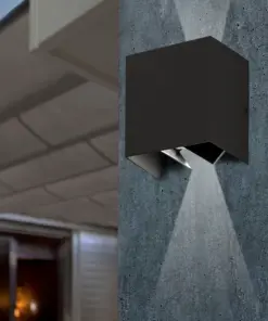 Faro Barcelona OLAN Επιτοίχιο Φωτιστικό Εξωτερικού Χώρου IP65, Σκούρου Γκρι Χρώματος, LED 3000K IP65 – 70637