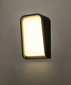 Faro Barcelona MASK Αδιάβροχο Επιτοίχιο Φωτιστικό, Σκούρου Γκρι Χρώματος LED 25W 3000K FARO – 71279