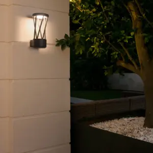 Faro Barcelona TWIST Επιτοίχιο Φωτιστικό Εξωτερικού Χώρου, IP65, Σκούρου Γκρι Χρώματος, LED 10W 3000K – 71285