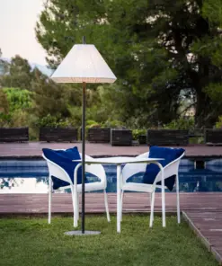 Faro Barcelona HUE OUT Επιδαπέδιο Φωτιστικό Εξωτερικού Χώρου, IP44, Χρώματος Σκούρο Γκρι-κρεμ – 71569-05