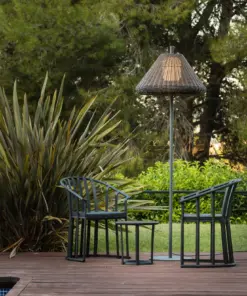 Faro Barcelona HUE OUT Επιδαπέδιο Φωτιστικό Εξωτερικού Χώρου, IP44, Ψάθινο Συνθετικό – 71569-07