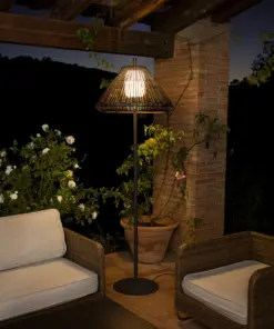 Faro Barcelona HUE OUT Επιδαπέδιο Φωτιστικό Εξωτερικού Χώρου, IP44, Ψάθινο Συνθετικό – 71569-07