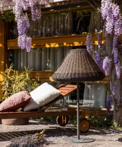 Faro Barcelona HUE OUT Επιδαπέδιο Φωτιστικό Εξωτερικού Χώρου, Ψάθινο Συνθετικό, IP44 – 71575-07