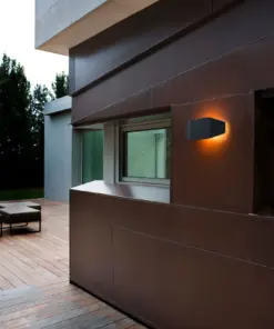 Faro Barcelona FUTURE Επιτοίχιο Φωτιστικό Εξωτερικού Χώρου, Σκούρου Γκρι Χρώματος 1XE27 20W 5000K – 71517