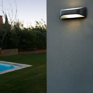 Faro Barcelona VIEW Επιτοίχιο Φωτιστικό, Εξωτερικού Χώρου, Σκούρου Γκρι Χρώματος E27 15W IP44- 71519