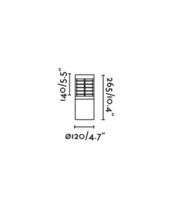 Faro Barcelona Φωτιστικό Κολωνάκι Κήπου GIZA LED 12W 3000K IP54 Σκούρου Γκρι Χρώματος – 70767