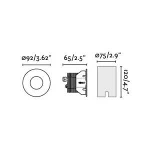 Faro Barcelona Χωνευτό Φωτιστικό Δαπέδου GRUND 92 LED 13W 3000K IP67 Μαύρου Χρώματος – 70732