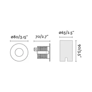 Faro Barcelona Χωνευτό Φωτιστικό Δαπέδου Κήπου GRUND LED 7W 2700K IP67 Αλουμινίου – 70734