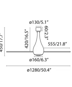 Faro Barcelona MINIETERFAN Ανεμιστήρας Οροφής LED 17W 3000K Λευκού Χρώματος Smart – 32025WP-9