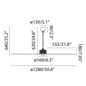 Faro Barcelona JUST FAN Ανεμιστήρας Οροφής με Φως LED 17W 3000K Smart Μαύρου Χρώματος – 33417WP-10