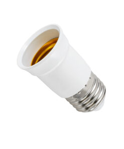 GloboStar® 78980 Πλαστικός Αντάπτορας Μετατροπέας από 1xE27 Ντουί σε 1xE27 Ντουί Λευκό Φ4 x Υ6.5cm