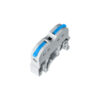 GloboStar® FAST-CONNECT 69903 Μονή Κλέμα Ράγας Ταχείας Σύνδεσης & Διακλάδωσης Καλωδίων για Ηλεκτρολογικούς Πίνακες – 1 x Είσοδος & 1 x Έξοδος με Συμβατή Διατομή Καλωδίων 0.2mm² έως 4mm² – 600V 32A Max – Μ4.5 x Π1 x Υ3.2cm – Γκρι & Μπλε – Πακέτο 10 Τεμαχίων – 5 Years Warranty